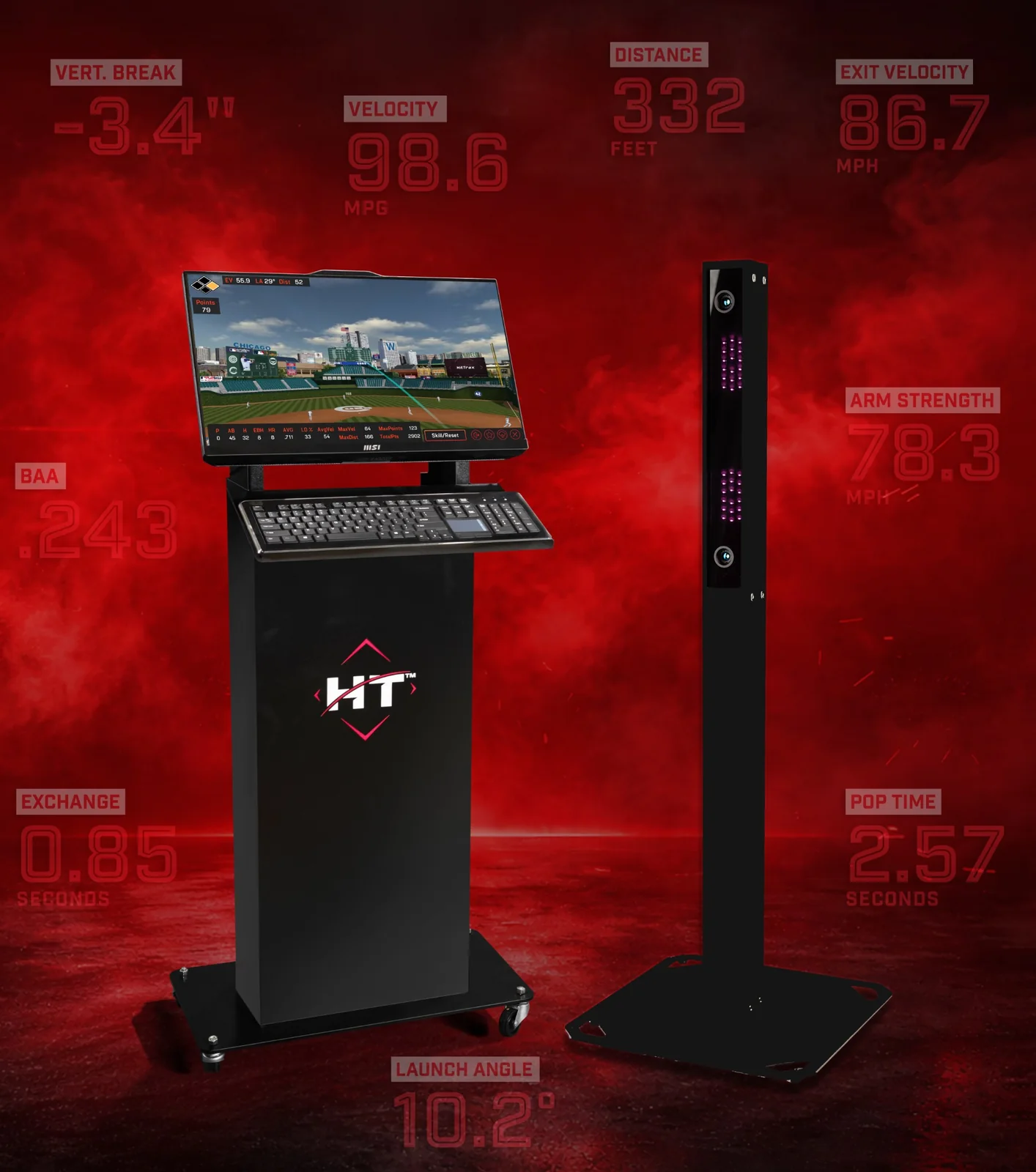 HitTrax Gen 6 sensor and kiosk